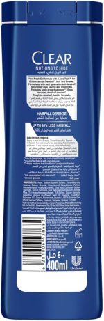 شامپو ضد شوره کلیر مدل hair fall fefence 400ml - تصویر 3